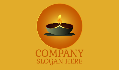 Logo Della Candela Della Lampada Spirituale