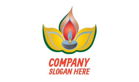 Traditional Lamp Candle Logo