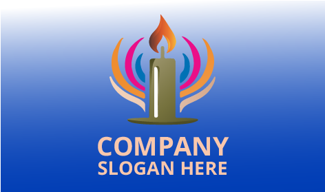 Vibrance Radiating Lines Candle Logo