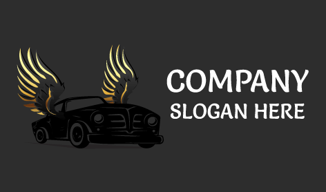 Gold Feather Car Logo