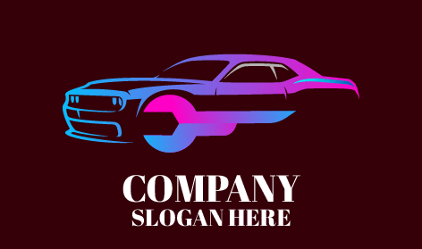 Mor İngiliz Anahtarı Araba Logosu