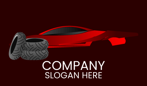 Kırmızı Araba Bakım Logosu