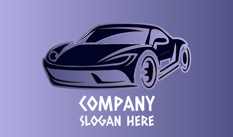 Şık Araba Silüeti Logosu