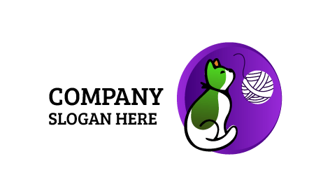 Lindo Gato Jugando Logo