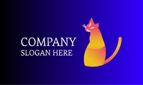 Elegante Logotipo De Gato Amarillo