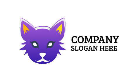 Logotipo De Gato De Mirada Feroz