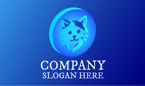 Logotipo De Gato Gentilmente Radiante