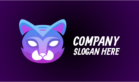 Logotipo De Gato Místico Degradado