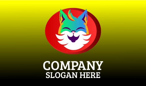 Logotipo De Cara De Gato Feliz