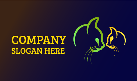 Logotipo De Madre E Hijo En Dúo De Gatos