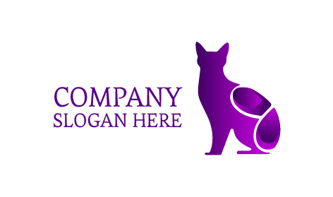 Logotipo De Gato Morado
