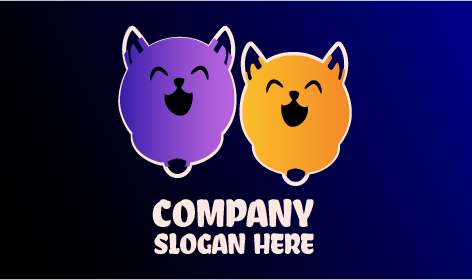 Logotipo Del Gato Que Ríe A Carcajadas