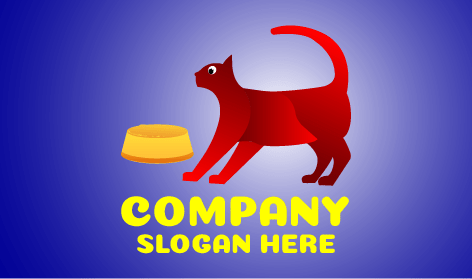 Gato Corriendo Hermoso Logo