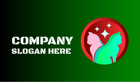 Logotipo De Gato De Estrellas Brillantes