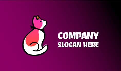 Logotipo De Gato Peludo Tierno