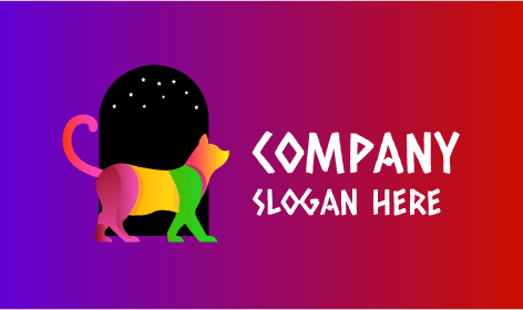 Logotipo De Gato De Cielo Estrellado