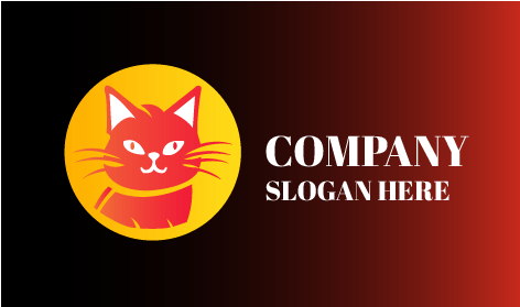 Logotipo De Gato De Ojos Blancos