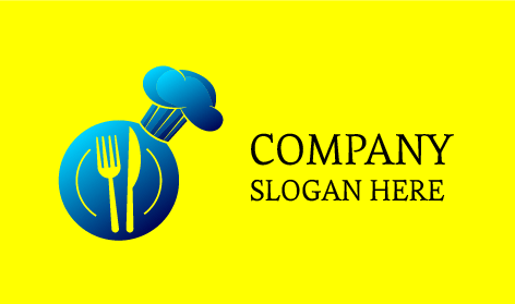 Logotipo De Catering De Louça Azul