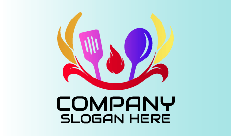 Logotipo De Catering De Fogo Vermelho Ardente