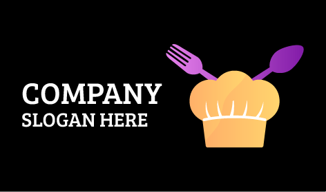 Logótipo de catering proficiente em culinária