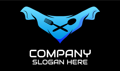 Dinner Napkin Catering Food Logo