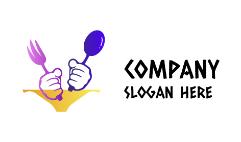 Logotipo De Talheres De Catering Emocionante