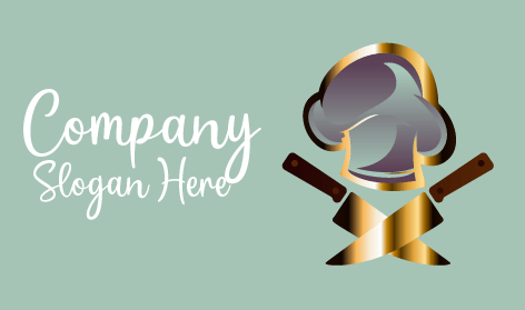 Logo Du Chef Aux Couteaux Croisés