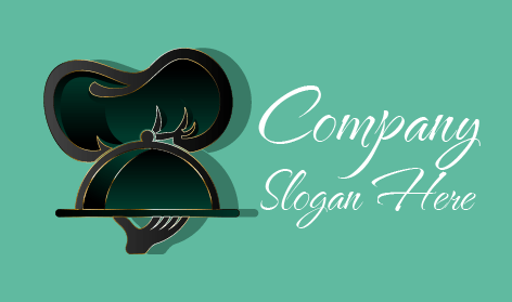 Vergoldetes Cloche Chef-logo