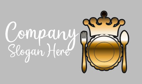 Logo Du Chef À La Couronne D'or