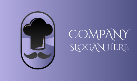 Logo De Chef Avec Toque À Moustache