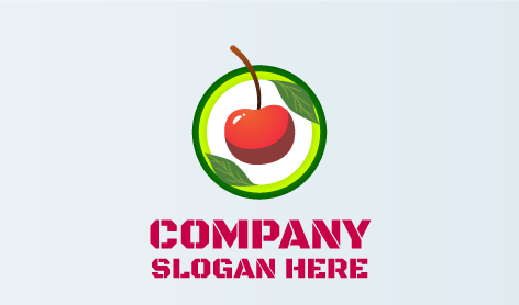 Çift Yeşil Çember Kiraz Logosu