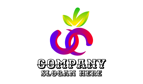 İç Içe Geçmiş Soyut Kiraz Logosu