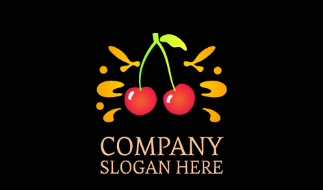Turuncu Splatters Kiraz Logosu