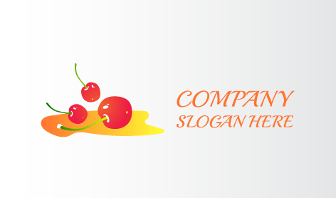 Dökülen Meyve Suyu Kiraz Logosu