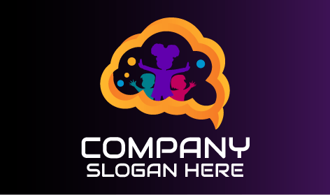 Logo De Garderie En Nuage Planant