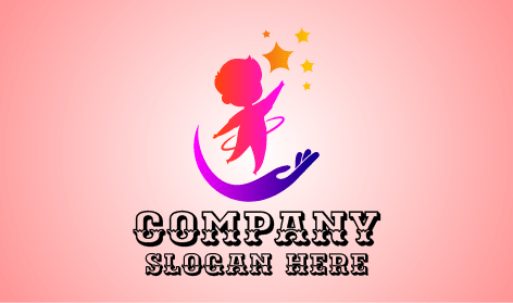 Logo De Garde D'enfants Saupoudré D'étoiles