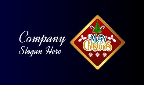 Happy Christmas Badge Logo
