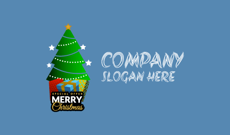 Happy Christmas Holiday Logo