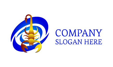 Farbverlauf-Skorpion-Kreis-Logo