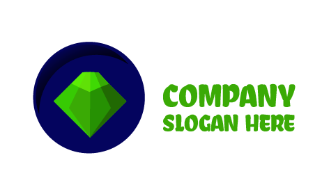 Logo Cercle De Cristal De Diamant Vert