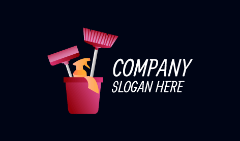 Purple Cleaning Bucket Logo