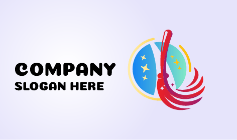 Rotes Staubtuch-Reinigungslogo