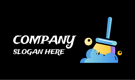 Sleek Janitorial Cleaning Mop Logo