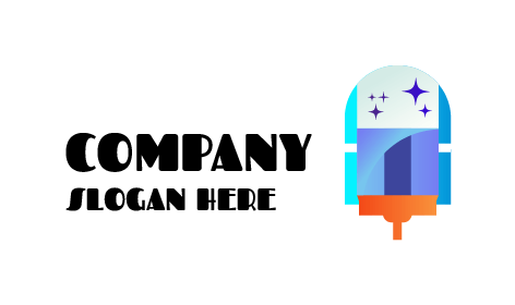 Logo De Nettoyage De Vitres étincelantes