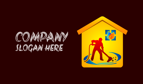 Yellow House Cleaning Logo