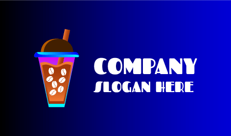 Logo Für Kaltes Kaffeeglas