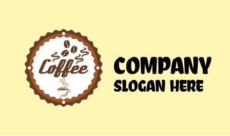 Herz Wirbelt Kaffeebohnen-Logo