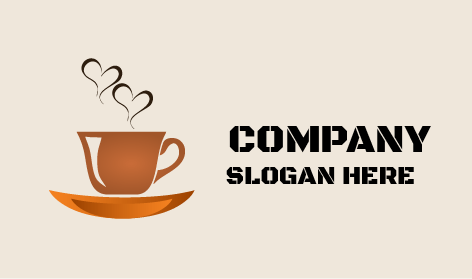 Heart Swirls Coffee Logo