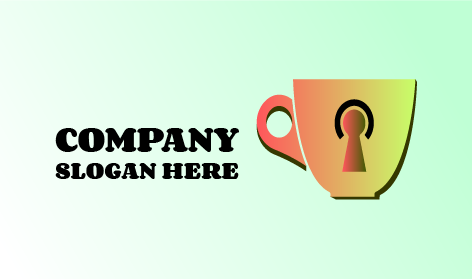Schlüsselloch-Tasse Kaffee-Logo