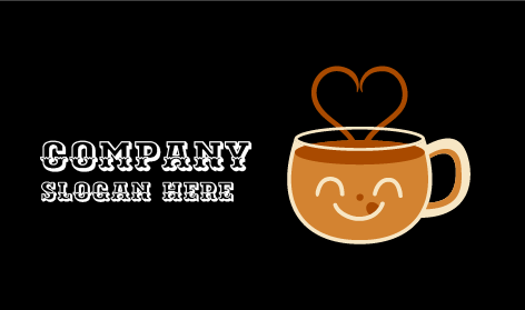 Lächeln Tasse Kaffee Logo